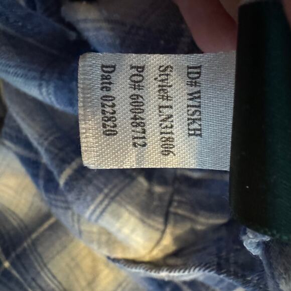 Lauren Ralph Lauren Blue Gingham Plaid Button Up Tunic with Ruffle Hem Size M - Picture 5 of 5